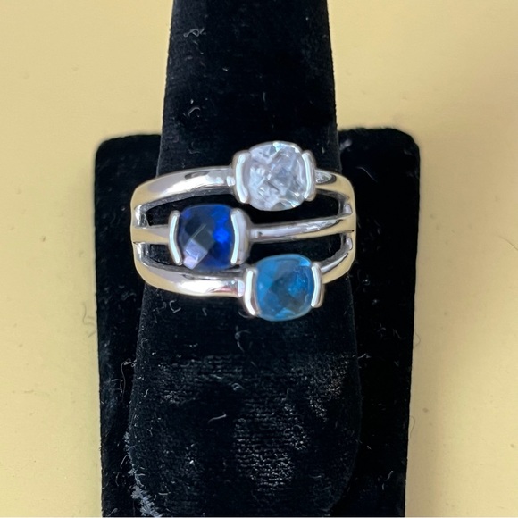 Lia Sophia Blue Riviera Blue Bayou Ring Size 9 - Picture 2 of 6